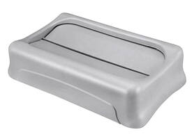Deksel Rubbermaid Slim Jim Vented gesloten met swingsysteem grijs