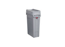 Deksel Rubbermaid Slim Jim Vented gesloten met swingsysteem grijs
