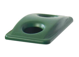 Deksel Rubbermaid Slim Jim Vented inwerpopening voor flesjes en blikjes groen