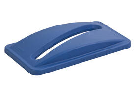 Deksel Rubbermaid Slim Jim Vented inwerpopening voor papier blauw