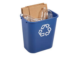 Papierbak Rubbermaid recycling medium 26L blauw