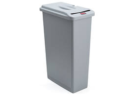 Afvalbak Rubbermaid Slim Jim vertrouwelijke documenten 87 liter grijs