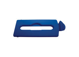 Deksel Rubbermaid Slim Jim Recyclestation inwerpopening voor papier blauw