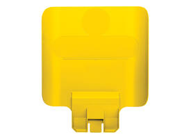 Paneel Rubbermaid Slim Jim Recyclestation voor label geel