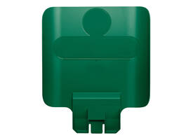 Paneel Rubbermaid Slim Jim Recyclestation voor label groen
