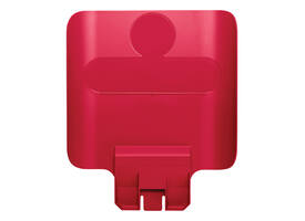 Paneel Rubbermaid Slim Jim Recyclestation voor label rood