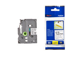 Labeltape Brother P-touch TZe-S231 extra sterk klevend 12mm zwart op wit