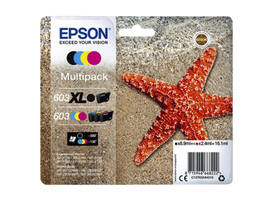 Inktcartridge Epson 603 T03A9 zwart XL+ 3 kleuren