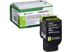 Tonercartridge Lexmark C242XY0 geel