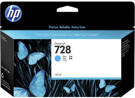 Inktcartridge HP F9J67A 728 blauw