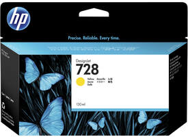Inktcartridge HP F9J65A 728 geel