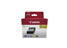 Inktcartridge Canon PGI-580 + CLI-581 2x zwart + 3 kleuren