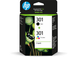 Inktcartridge HP N9J72AE 301 zwart + kleur
