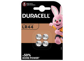 Batterij Duracell knoopcel 4xLR44 alkaline Ø11,6mm