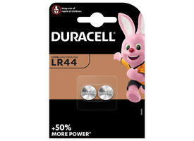 Batterij Duracell knoopcel 2xLR44 alkaline Ø11,6mm 2 stuks