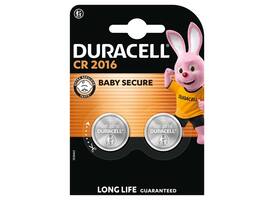 Batterij Duracell knoopcel 2xCR2016 lithium Ø20mm 3V-90mAh