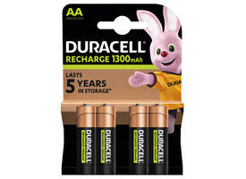 Batterij oplaadbaar Duracell 4x AA 1300mAh Plus