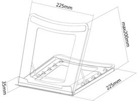 Laptopstandaard Neomounts NSLS075 zwart