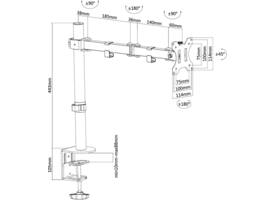 Monitorarm Neomounts D550 10-32" zwart