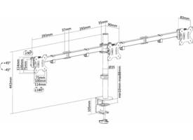 Monitorarm Neomounts  D550D3 10-27" zwart