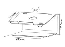 Laptopstandaard Neomounts NSLS050 zilver
