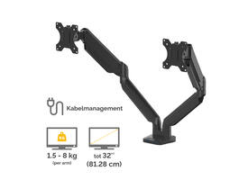 Monitorarm Fellowes Platinum Series dubbel horizontaal