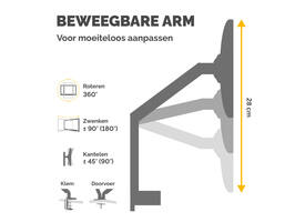 Monitorarm Fellowes Platinum Series dubbel horizontaal