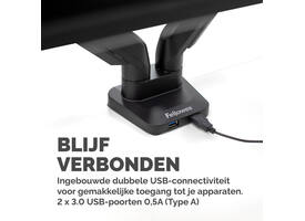 Monitorarm Fellowes Platinum Series dubbel horizontaal