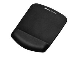 Muismat met polssteun Fellowes Plush Touch zwart
