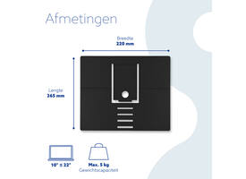 Laptopstandaard R-Go Riser Attachable