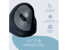 Muis R-Go Ergonomisch HE Break Wireless Rechts M