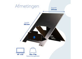 Laptopstandaard R-Go Riser Flexible