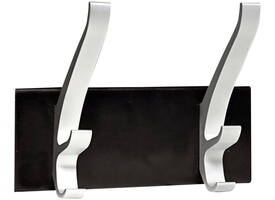 Kapstok Unilux wand Cypres 2 haken metallic grijs
