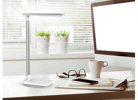 Bureaulamp MAUL Jazzy LED voet dimbaar + usbpoort wit