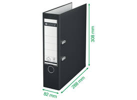 Ordner Leitz 1010 180° 80mm PP A4 blauw