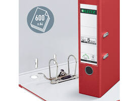 Ordner Leitz 1010 180° 80mm PP A4 rood