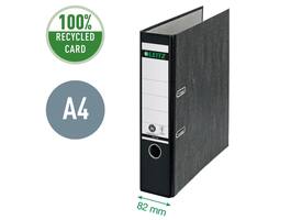 Ordner Leitz 1080 klassiek gewolkt 180° 80mm karton A4 zwart