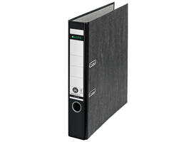 Ordner Leitz 1050 klassiek gewolkt 180° 50mm karton A4 zwart