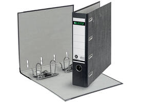 Ordner Leitz 1092 giro-bank met dubbele mechaniek 75mm karton A4 zwart