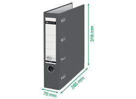 Giro-bank ordner Leitz A4 met dubbele mechaniek 80mm PP rood