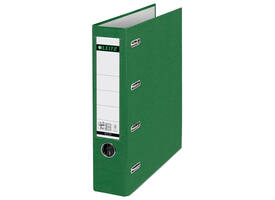 Giro-/bank ordner Leitz A4 met dubbele mechaniek 80mm PP groen