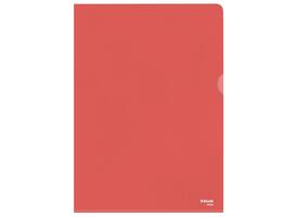 Insteekmap L-model Esselte standaard A4 0.11mm PP rood 100 stuks