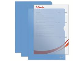 Insteekmap L-model Esselte standaard A4 0.11mm PP blauw 100 stuks