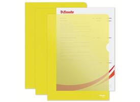 Insteekmap L-model Esselte standaard A4 0.11mm PP geel 100 stuks