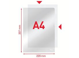 Insteekmap L-model Esselte standaard copy safe 0.11mm PP A4 glashelder 100 stuks