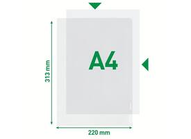 Insteekmap L-model Leitz Premium 0.13mm PP A4 transparant 100 stuks