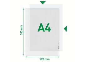 Insteekmap L-model Leitz Premium copy safe 0.17mm PP A4 transparant 100 stuks