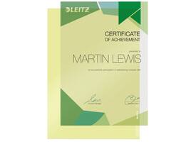 Insteekmap L-model Leitz Premium copy safe 0.15mm PVC A4 geel 100 stuks