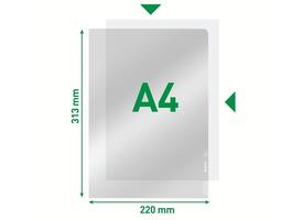 Insteekmap L-model Leitz Premium copy safe 0.15mm PVC A4 glashelder 100 stuks