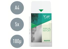 Harmonica showtas Leitz Premium met bovenklep copy safe PP A4  glashelder 5 stuks